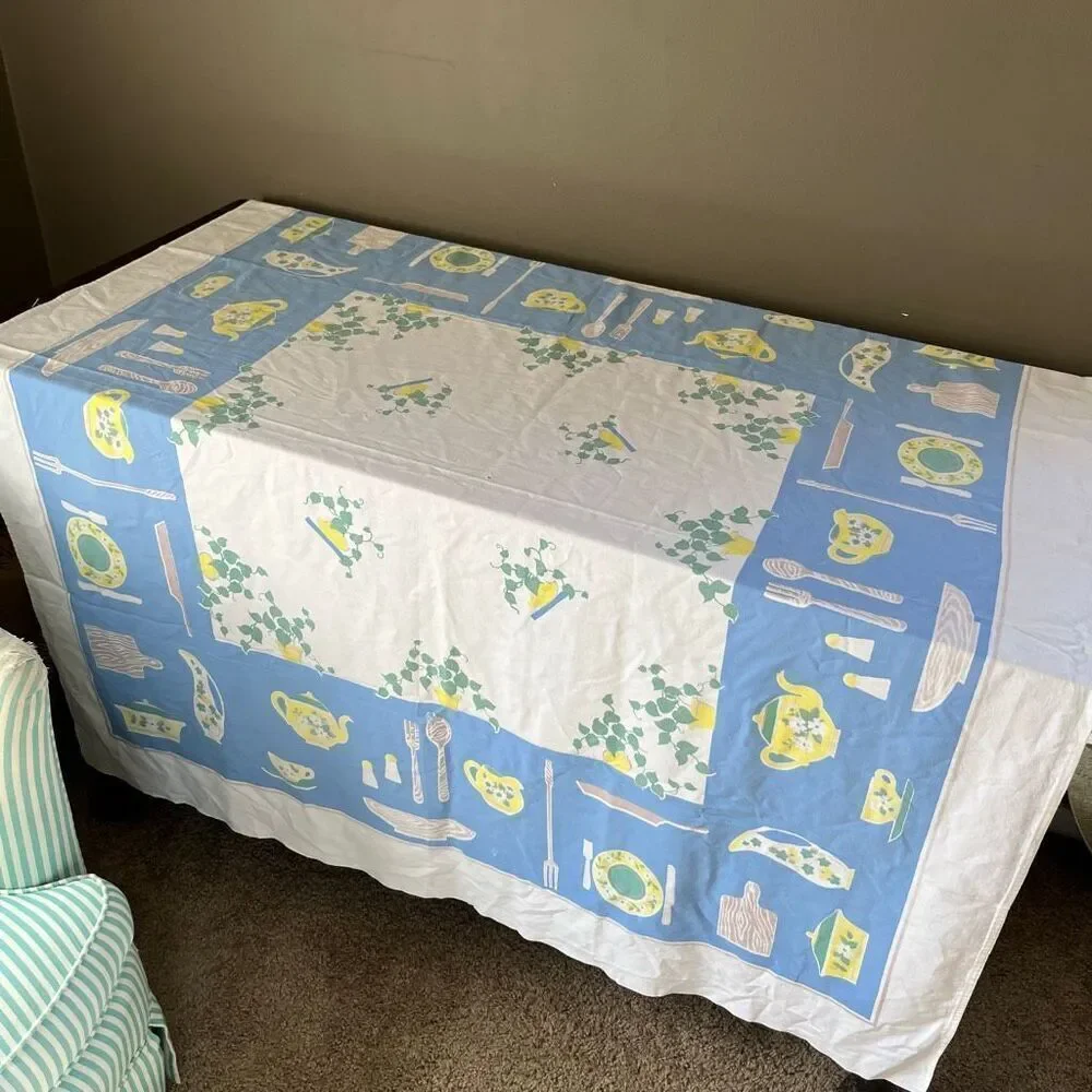 Vintage cotton tablecloth